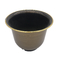 Metal Shiny Plastic Flower Pot with Saucer Together Chinese Style