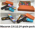 Corrugated Board Multicolor Drawer Macaron Boxes For 12 With Plastic Inner